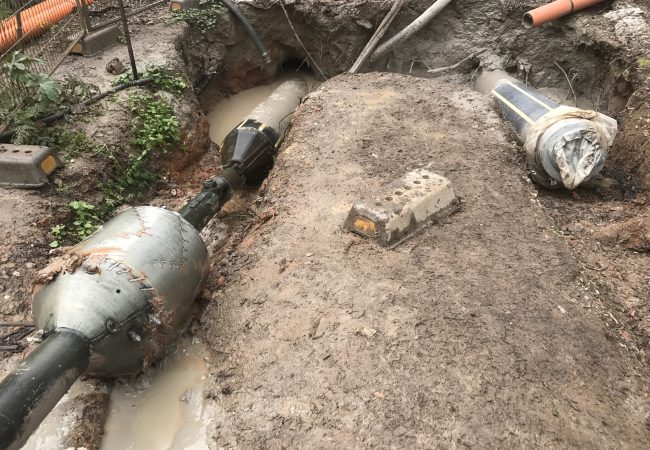 Twin sewer pressure main at Marsden Park